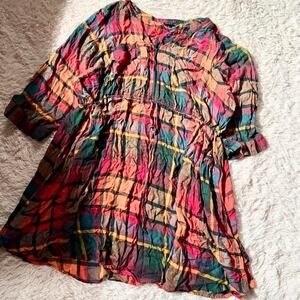 Torrid Plaid Autumn Cozy Chic Indie Country Rustic Orchard Classic Tshirt Dress